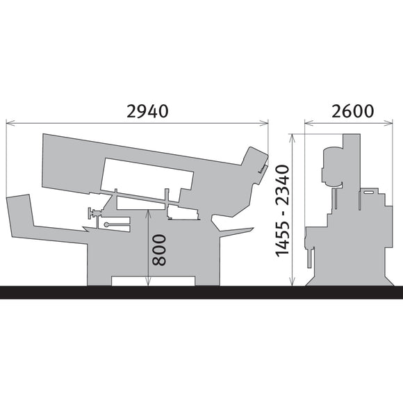 Fully automatic swing frame metal band saw BMBS 360x500 CNC-G