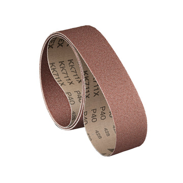 Fabric abrasive belt set for stainless steel, steel, metal universal 2000 x 75 mm