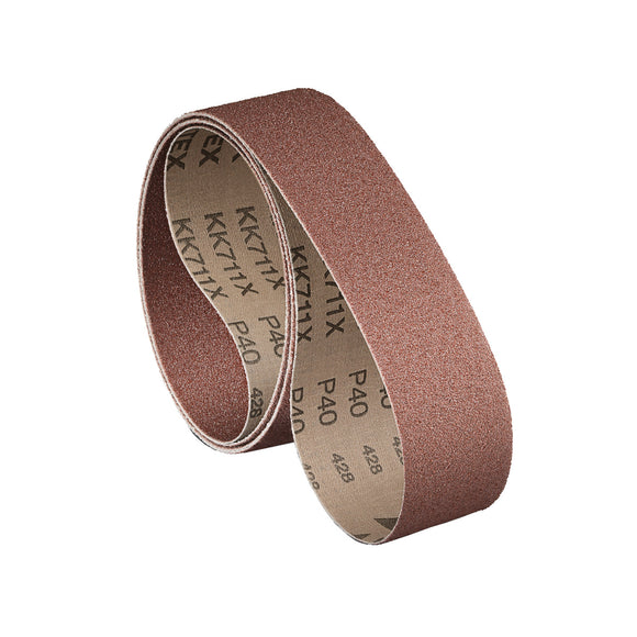 Fabric abrasive belt set for stainless steel, steel, metal universal 1220 x 100 mm