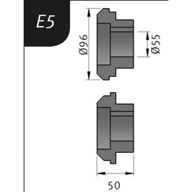 Bending rollers Typ E5, Ø 96 x 55 x 50 mm