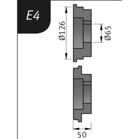 Bending rollers Typ E4, Ø 126 x 65 x 50 mm,