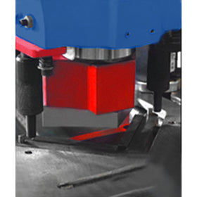 V-knife set 100 x 100 mm for notching station including holders and table for HPS 85 DS