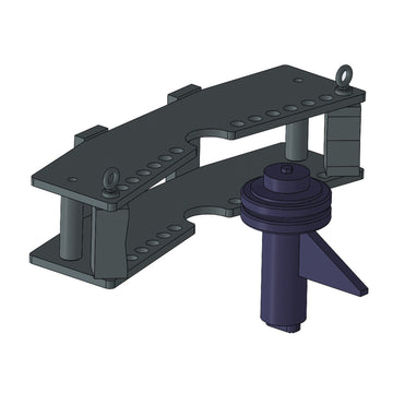 Bending frame and counter holder for bending tool flat material for HBP 30 and 40