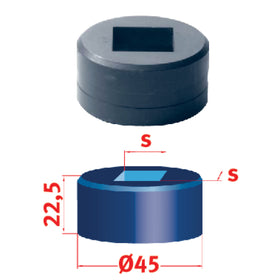 Square die No.45 22.2 mm