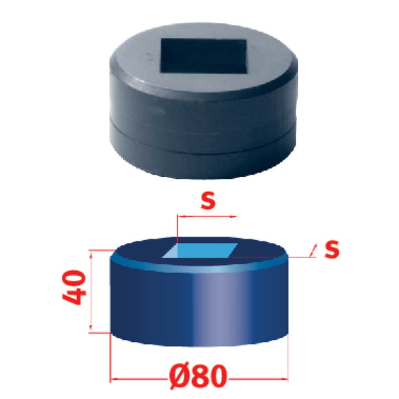 Square die No.80 33.7 mm
