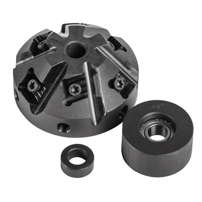 Milling head and guide roller 45°