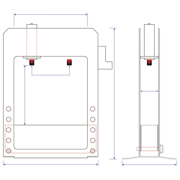 Fully hydraulic workshop press WPP 30 VH