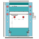 Fully hydraulic workshop press WPP 200 RT-3