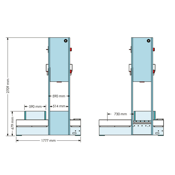 Fully hydraulic workshop press WPP 200 RT