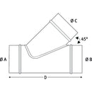 Branch piece 45° Ø 140/120/80-2