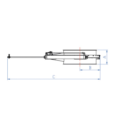 Pneumatic gate valve Ø120 24 V - 0