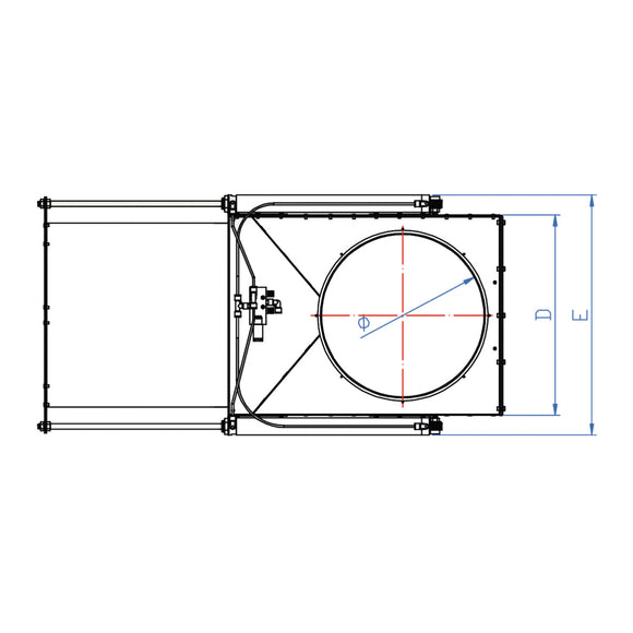 Pneumatic gate valve Ø120 24 V