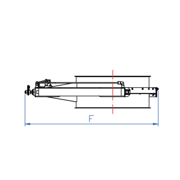 Pneumatic gate valve Ø300 24 V