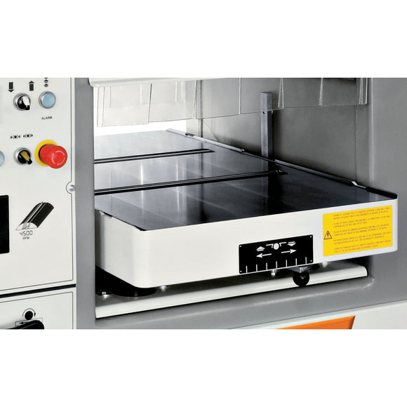 Two rollers in the thicknessing table without drive