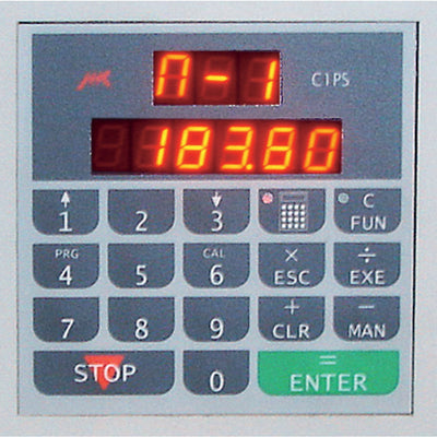 Electronic thickness table positioning