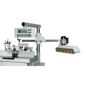 Support for feed unit with vertical and horizontal drive