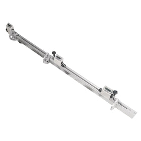 Longitudinal stop with three LCD displays of the stop position