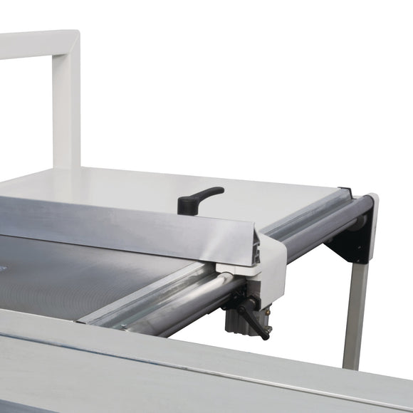 Motorized rip fence with electronic positioning (1 axis)