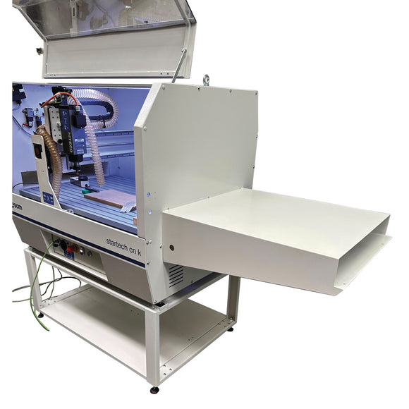 Feed long workpieces right/left