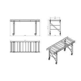 Roller conveyor 1500 x 500 mm - 0