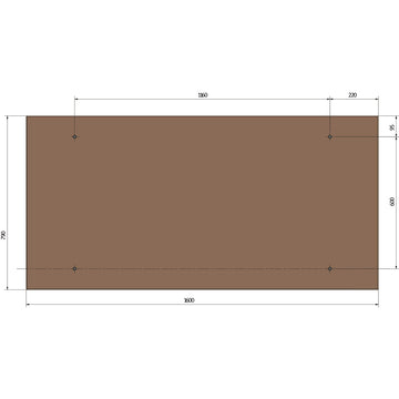 Worktop Beech multiplex, 1250 x 800 mm - 0