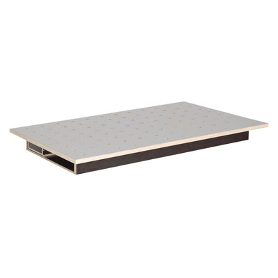 Table top HPL perforated grid plate 1200 x 800, Ø20 mm, with drawer