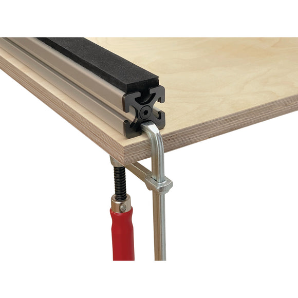Support rail with anti-slip coating with 2 clamping bolts Ø 20 mm