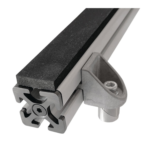 Support rail with anti-slip coating with 2 clamping bolts Ø 20 mm