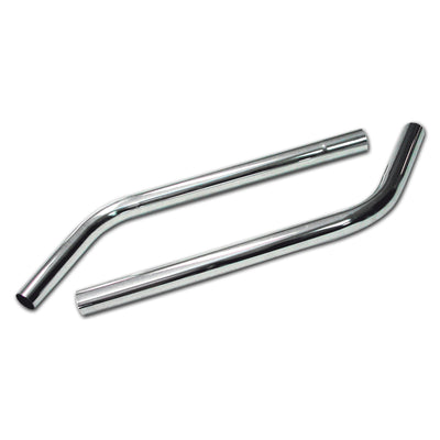 Suction tube, antistatic Ø 34 mm / 2 x 0.58 m, chrome-plated