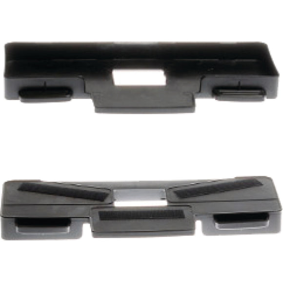 Pad holder for floor nozzle with folding brush