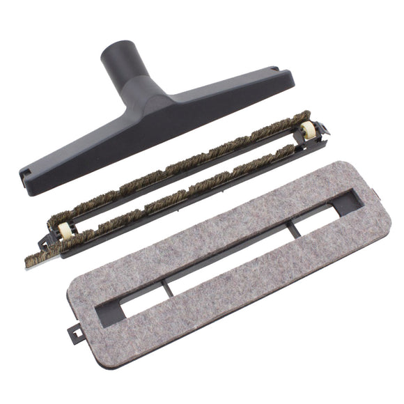 Floor nozzle with wet, dry and carpet insert