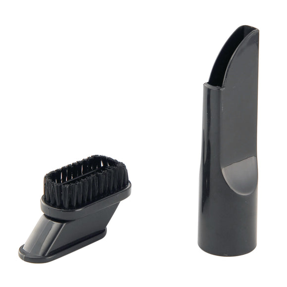 Flat nozzle with brush attachment