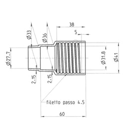 Universal adapter Ø 35/32 - 0