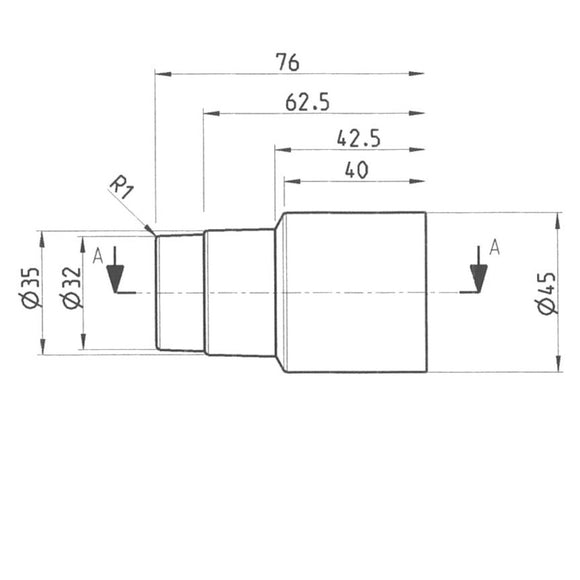 Universal adapter Ø 35/32