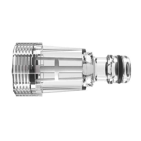 Water connection set with filter