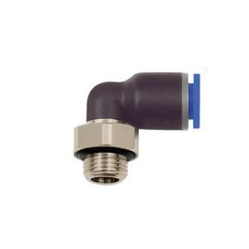 Push-in connector M5 AG x 4 mm, elbow, 15 bar - 0