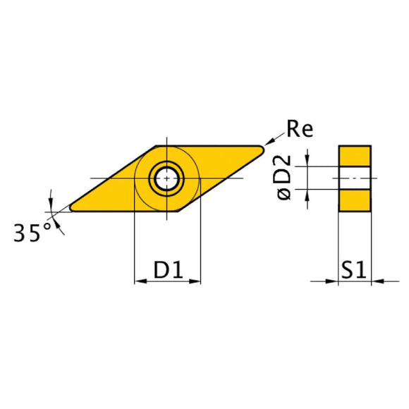 HM replacement inserts ISO VNMG160408