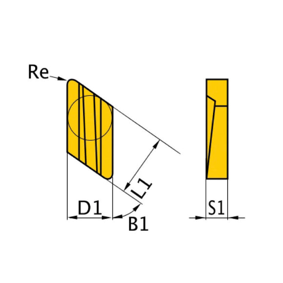 HM replacement inserts ISO KNUX160405R