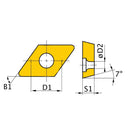 HM replacement inserts ISO DCMT070204-1
