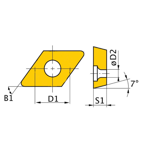 HM replacement inserts ISO DCMT070204