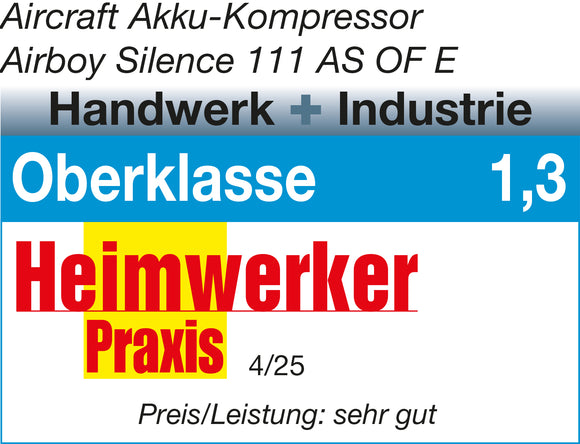 Piston compressor AIRBOY SILENCE 111 AS OF E