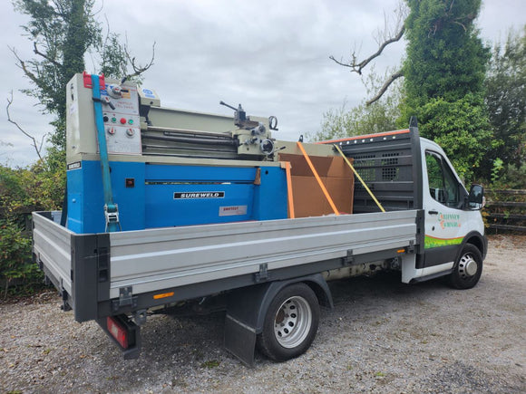 Donating a metalwork lathe to the Engineering Workshop at Salesian College, Pallaskenry, Co. Limerick.